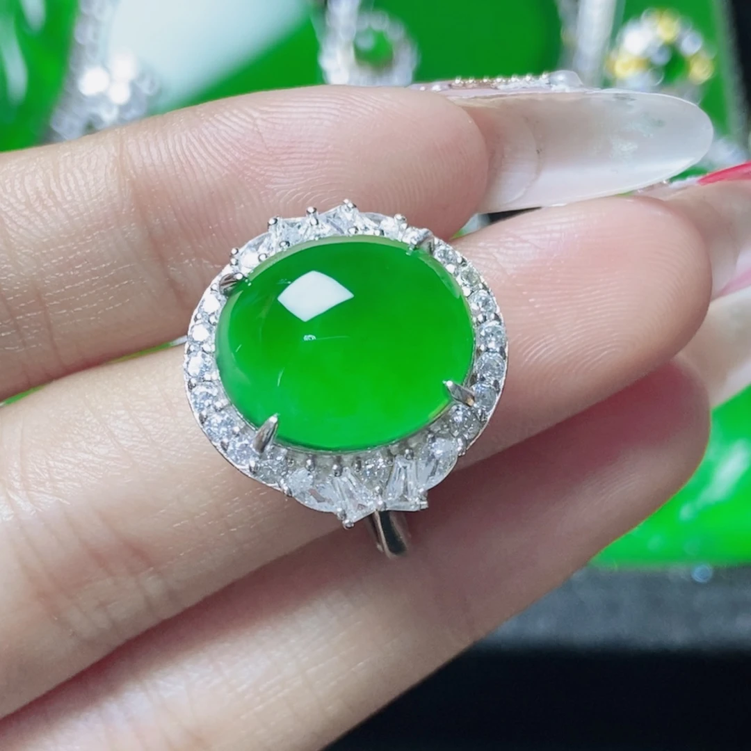 翡翠银S925镶嵌颈饰