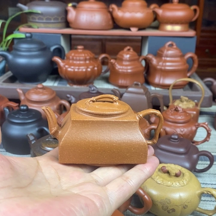茶壶紫砂方竹120cc原矿黄金段特价