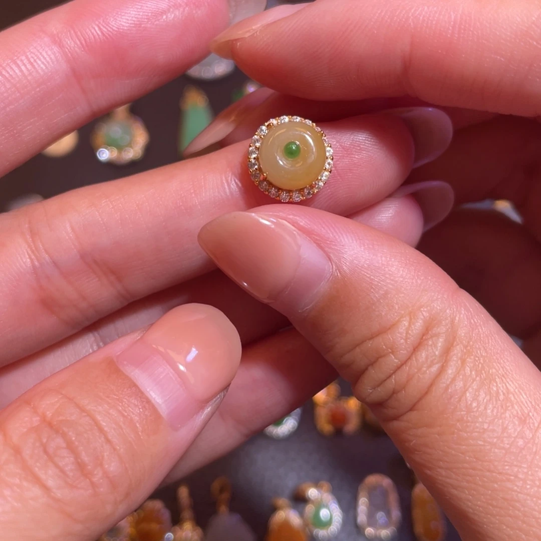 翡翠银S925镶嵌颈饰