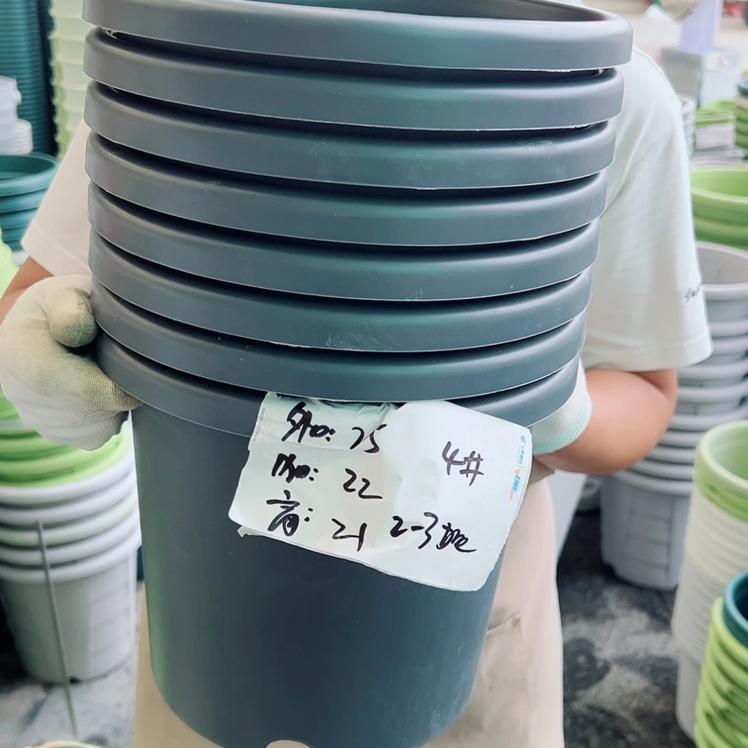 瑕疵四季盆4#灰黑色8个无托