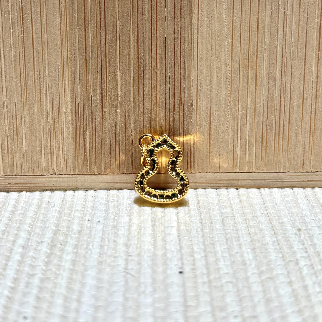 足金镂空葫芦配件