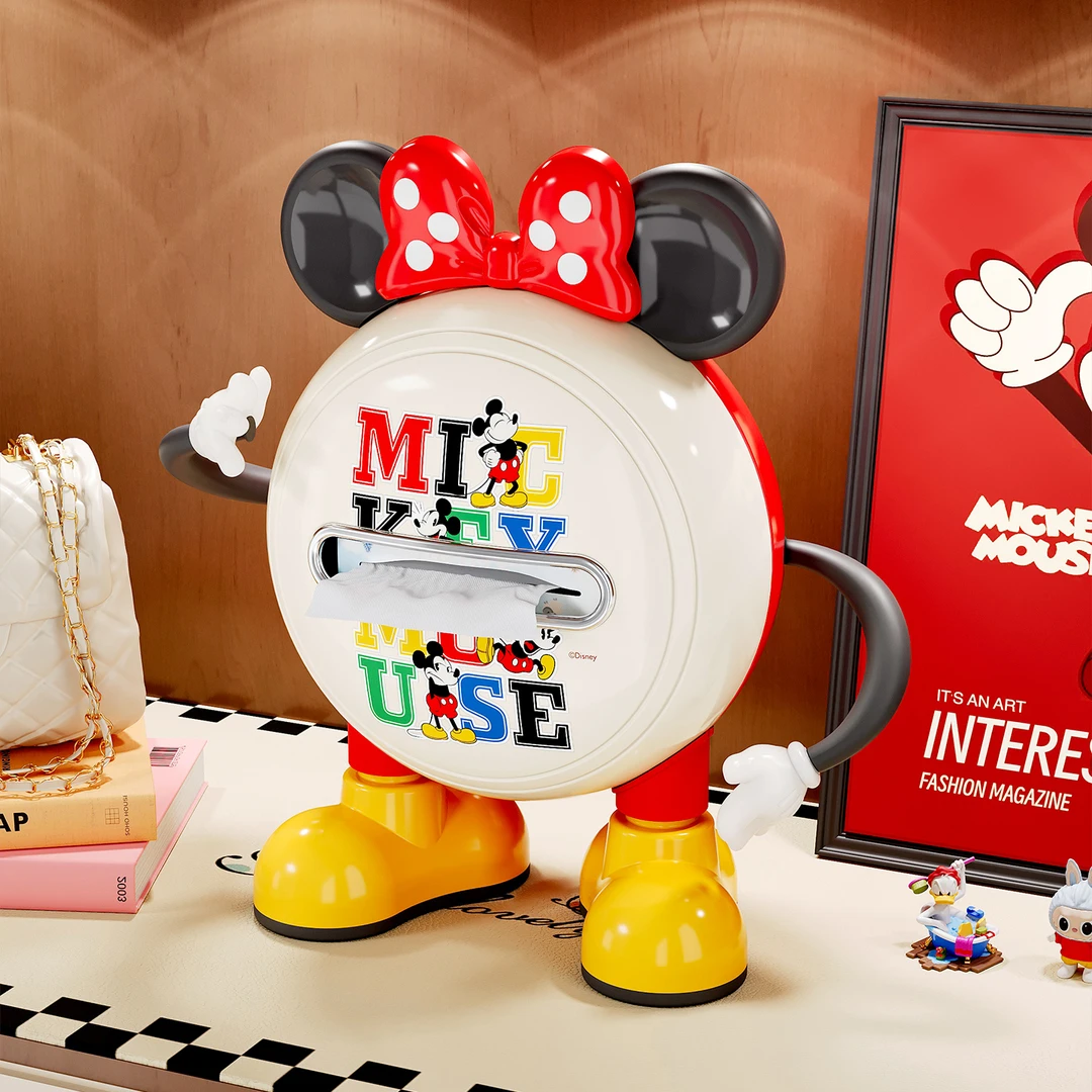 迪士尼纸巾盒客厅家用卫生间抽纸盒高颜值洗脸巾收纳盒玄关摆件