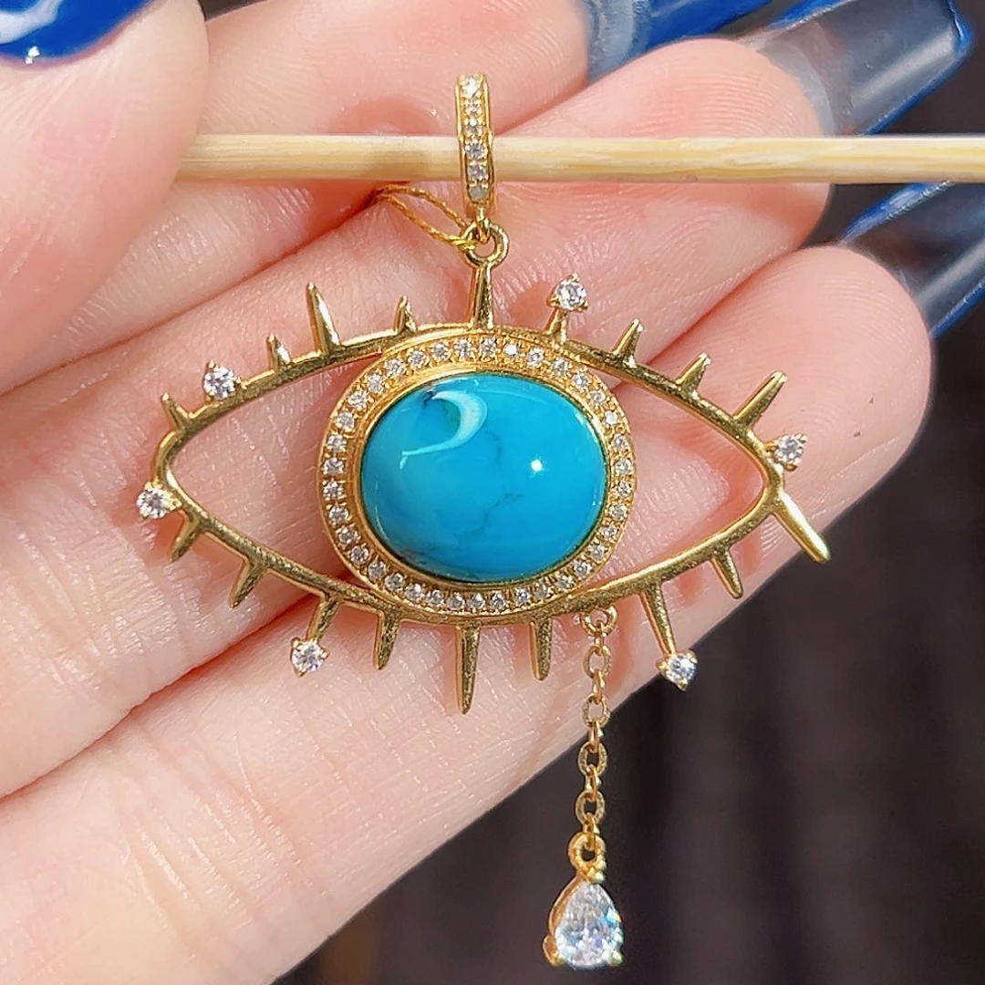 绿松石18K金镶嵌珠宝奇石