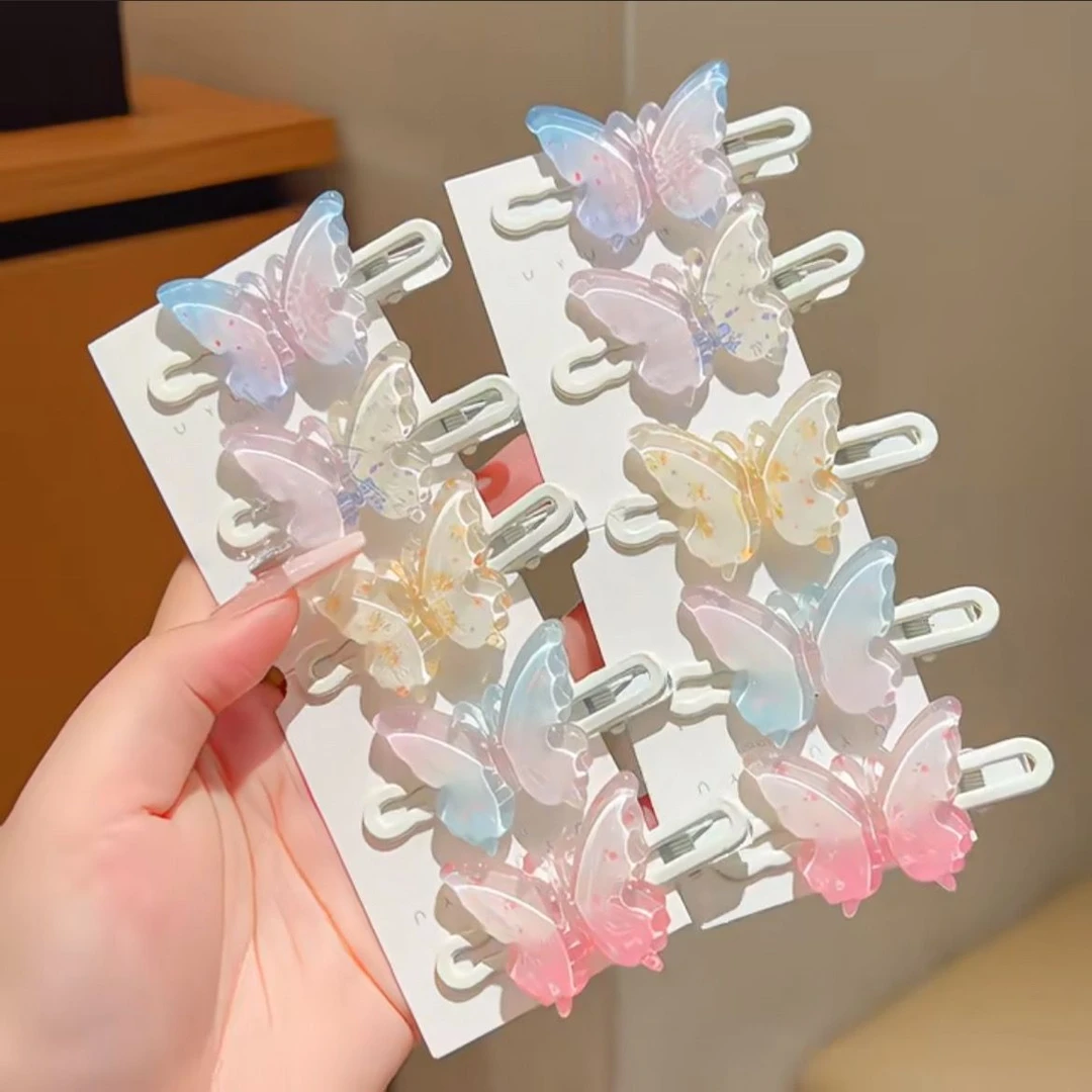 新款蝴蝶发夹少女心可爱侧边ins刘海甜美卡通夹子发饰头饰发卡