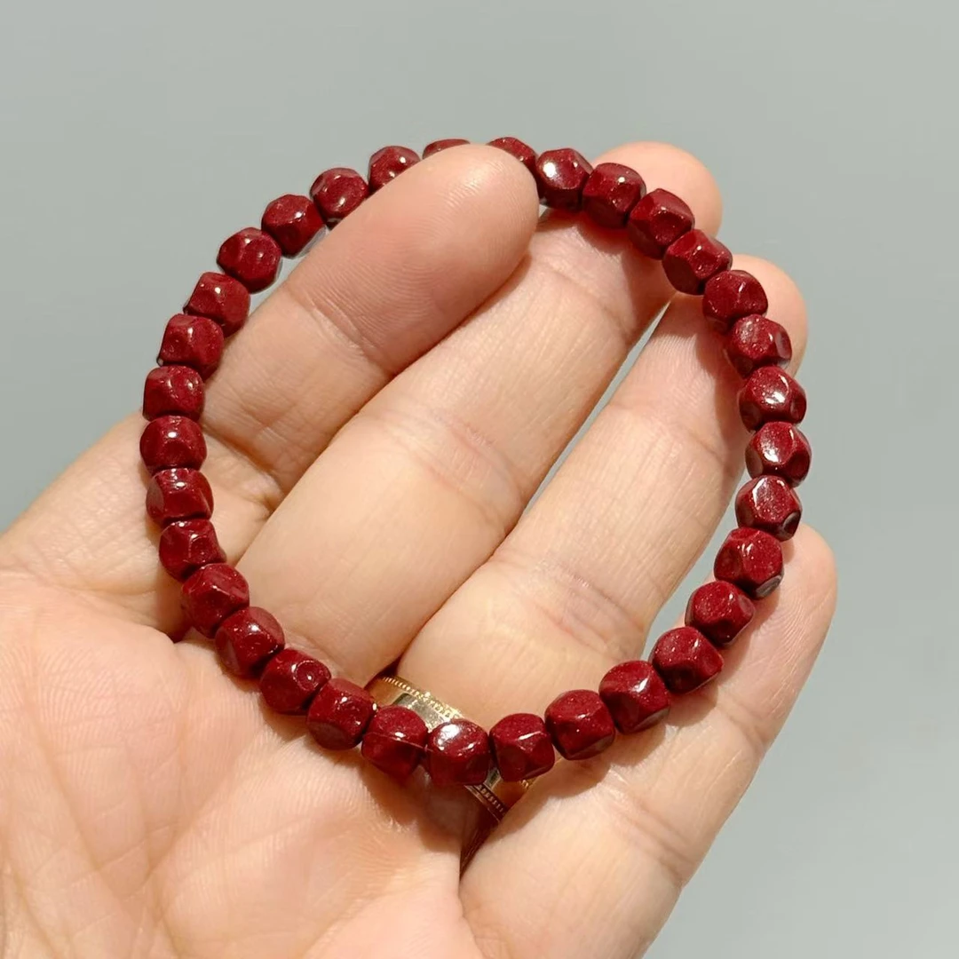 含辰砂工艺品XT0063禧樘朱砂无相手串