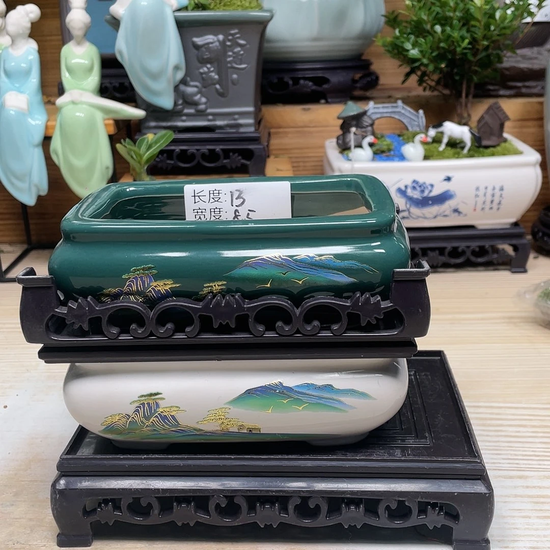 紫砂花盆陶瓷艺术花盆陶瓷