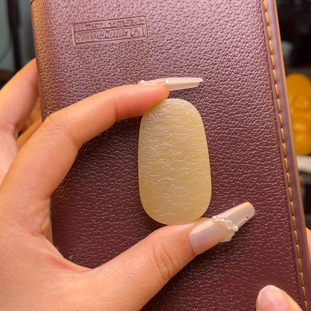 石英质玉黄蜡石吊坠未镶嵌石*语