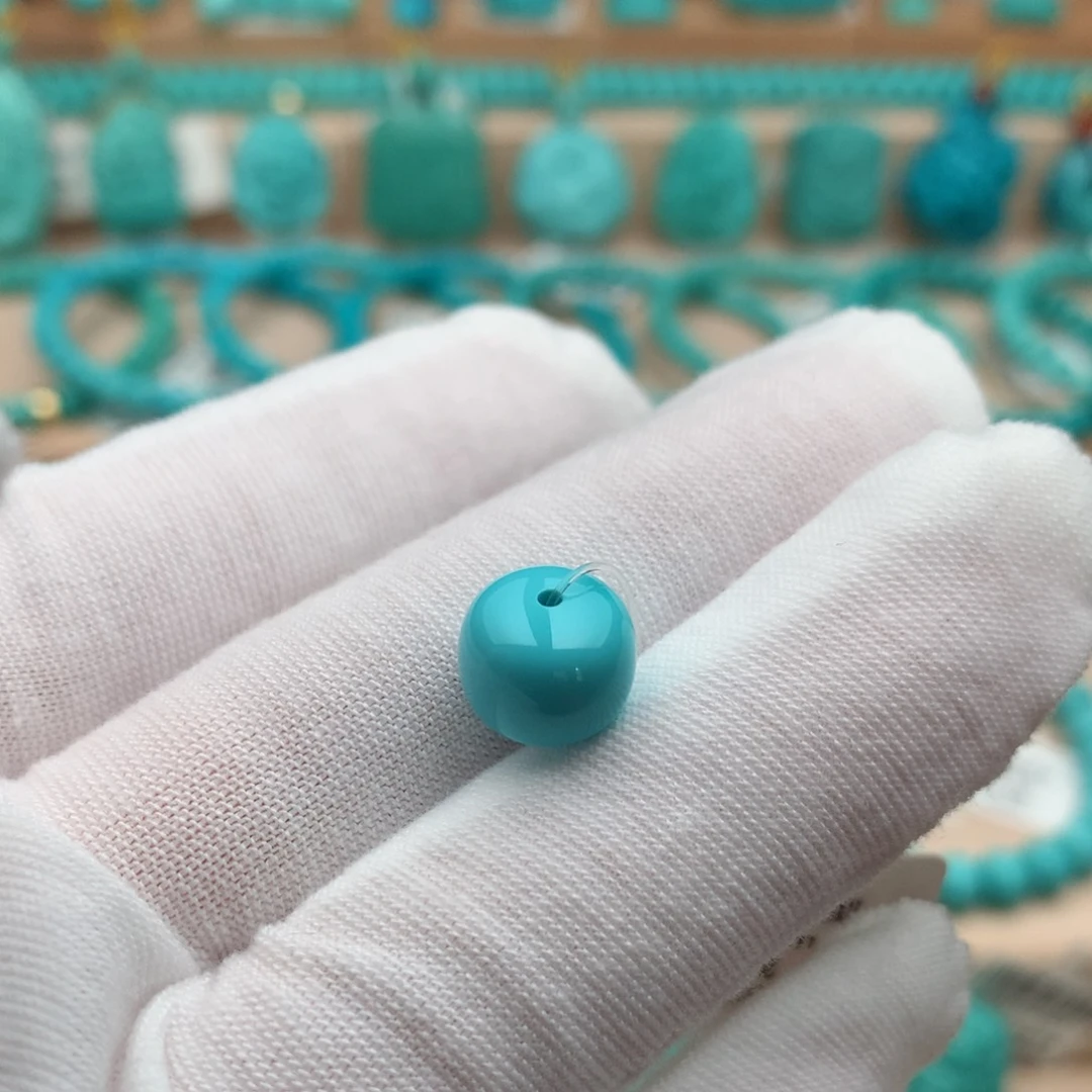 绿松石未镶嵌珠宝奇石9.7mm