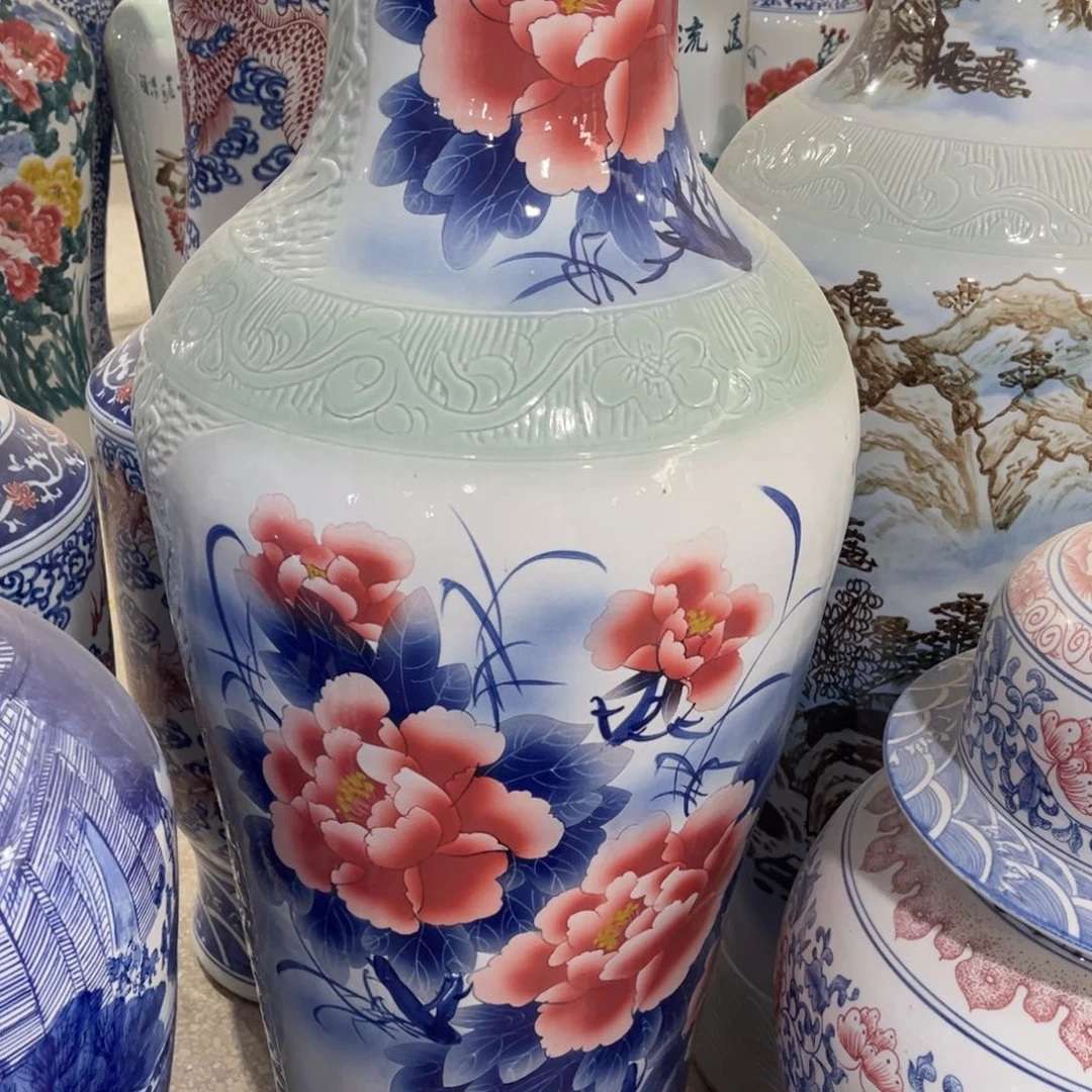 摆件懂**恩景德镇陶瓷大花瓶