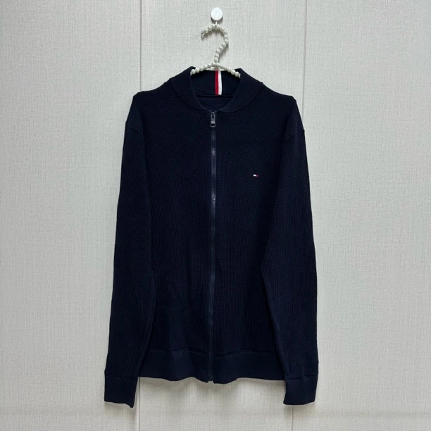 tommy hilfiger/汤米 tom012 深蓝粗针织外套 时尚潮流