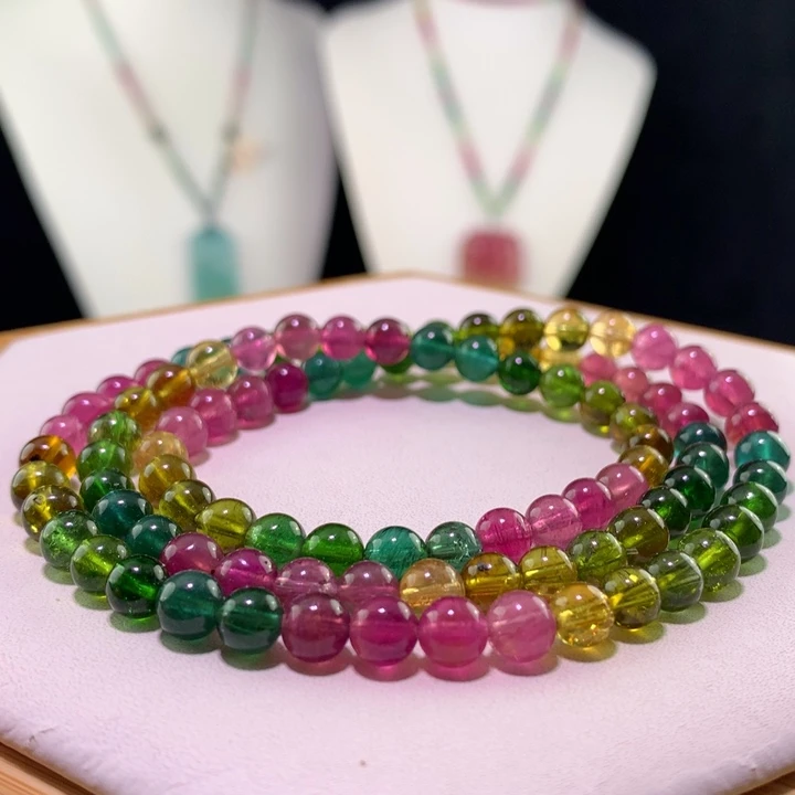 双色碧玺手链未镶嵌