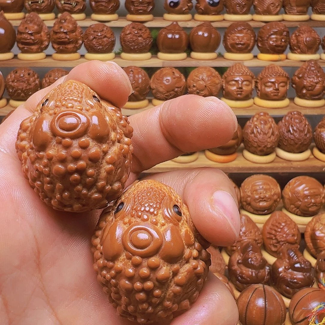 橄榄核手串/手链金蟾一对