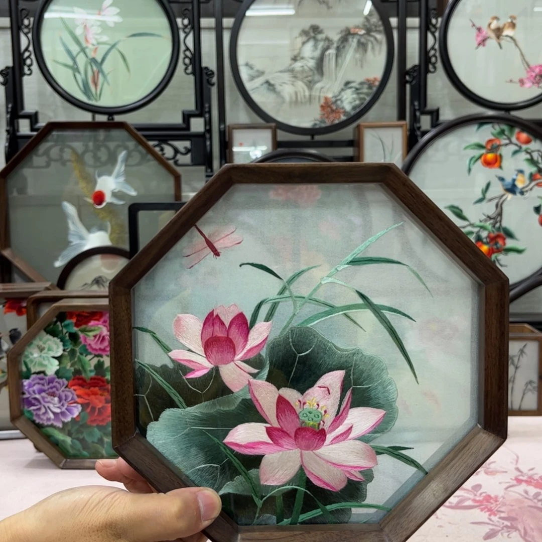 林***离刺绣苏绣双面绣摆件