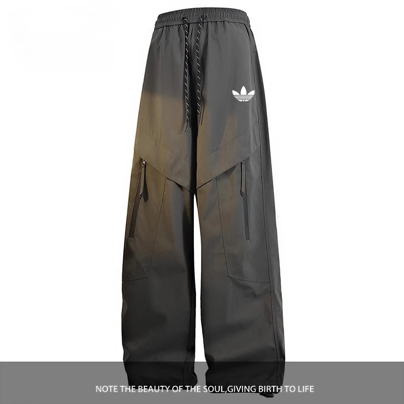一折专区丨美式冰丝速干工装裤男款夏季宽松休闲运动阔腿伞兵裤子