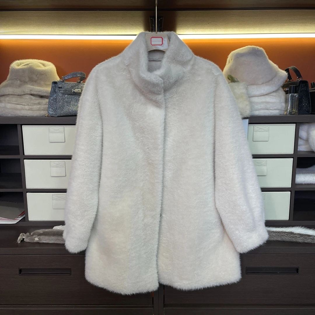 035长袖短款冬季短外套女款翻领宽松韩版休闲纯色外套上衣