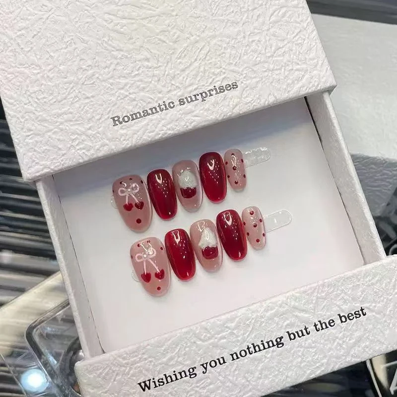 穿戴甲美甲甲片手工小清新轻薄透气佩戴舒适简约华丽