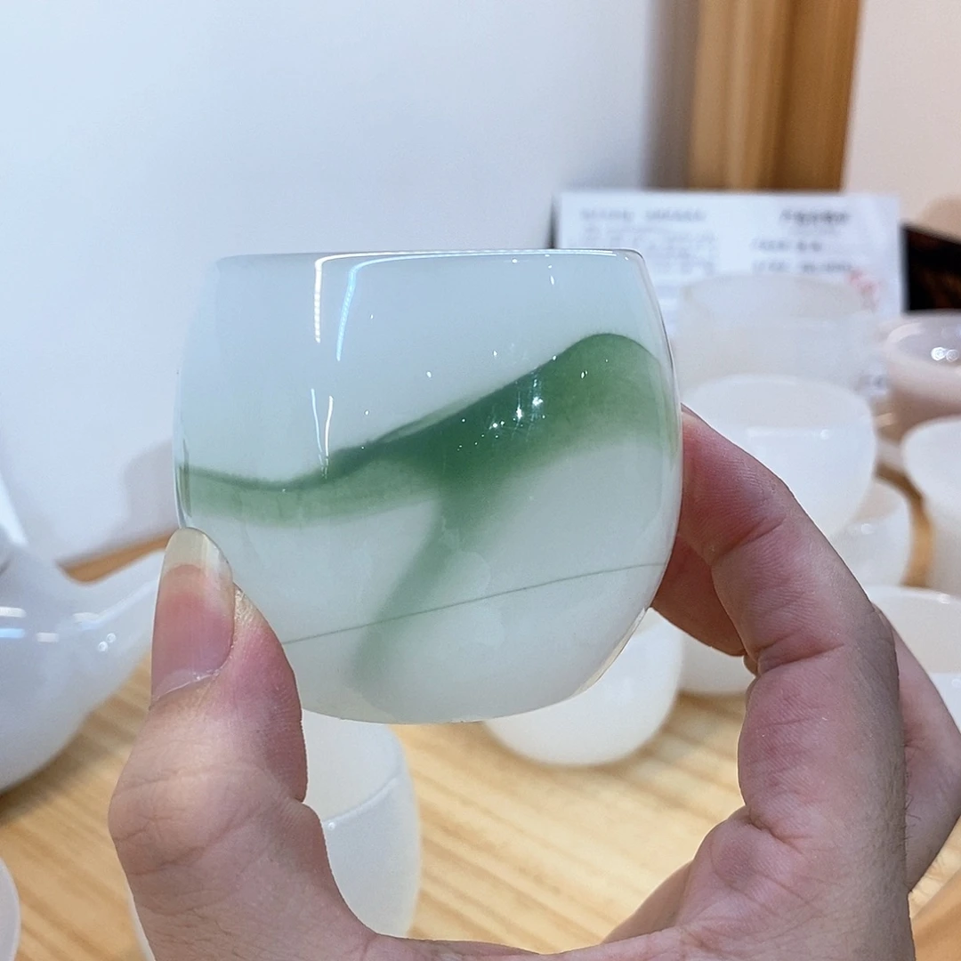 手工艺品琉璃漂绿主人杯