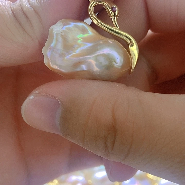 淡水珍珠颈饰银S925镶嵌110