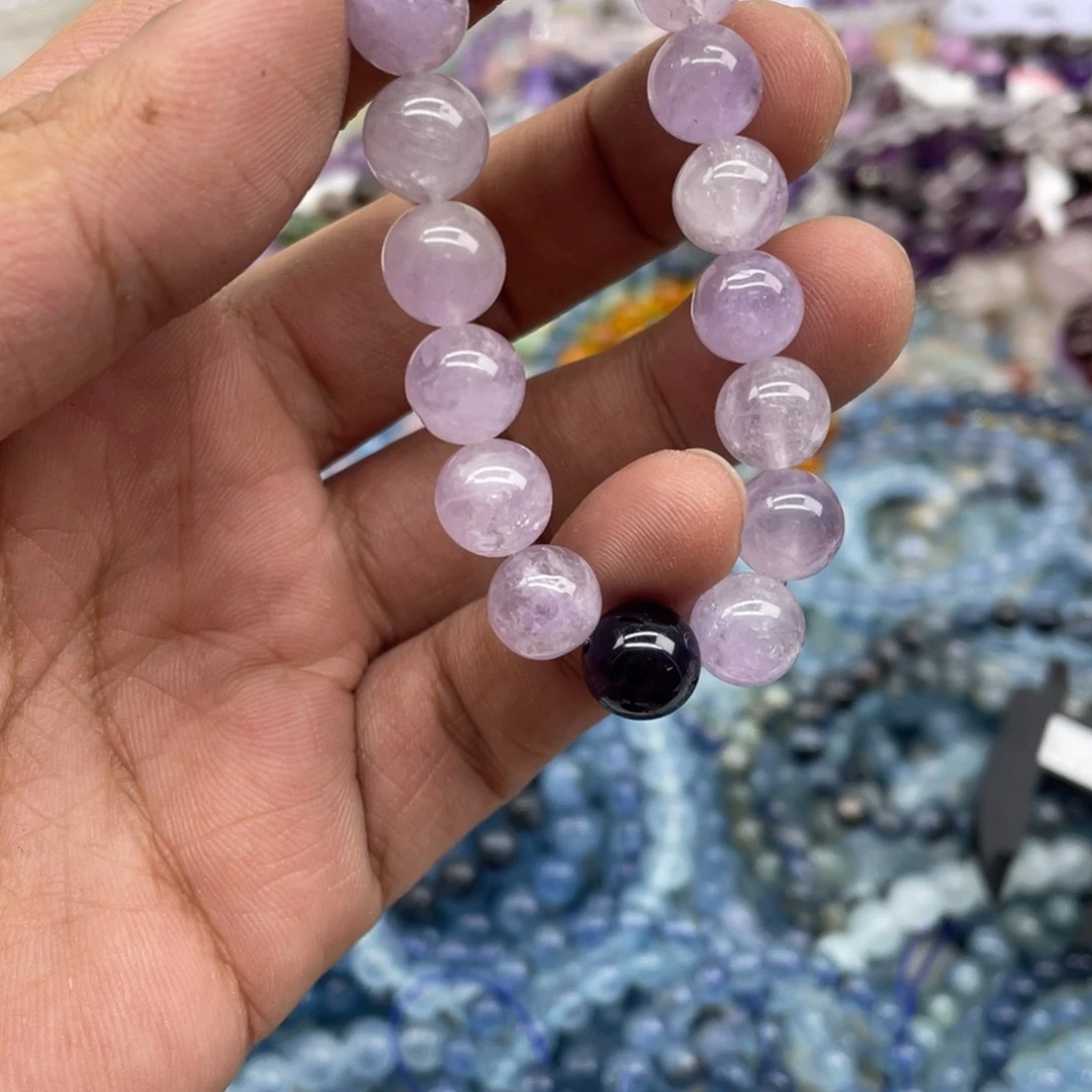 银S925镶嵌手链烟晶