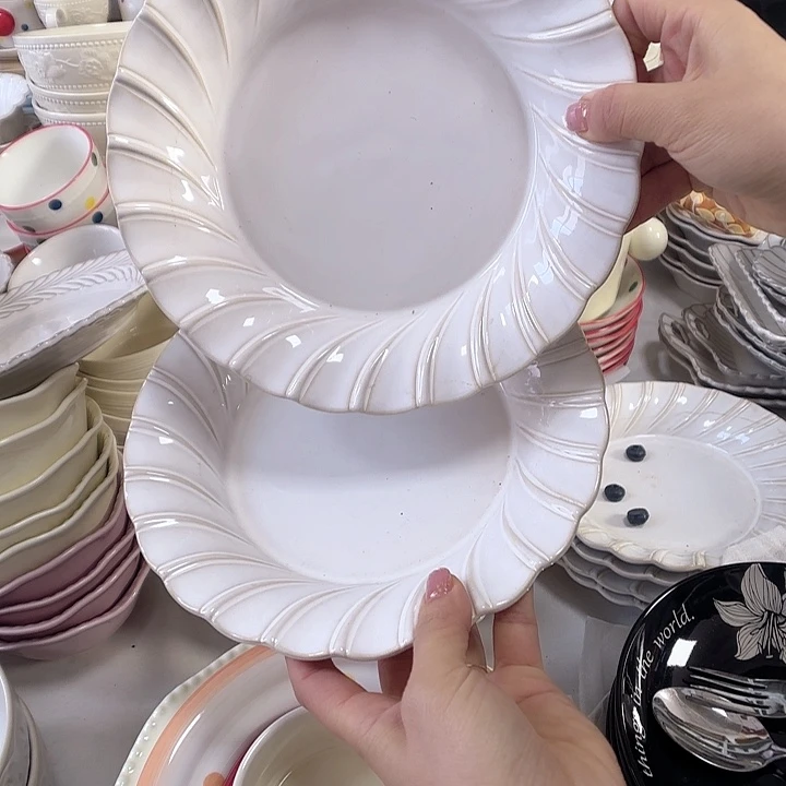 瓷片瑕疵特价陶瓷深盘