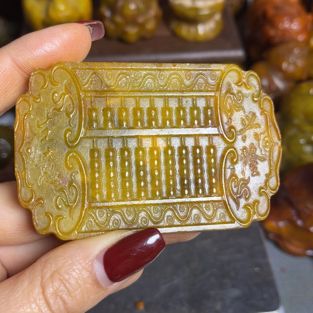 蛇纹石玉合金颈饰