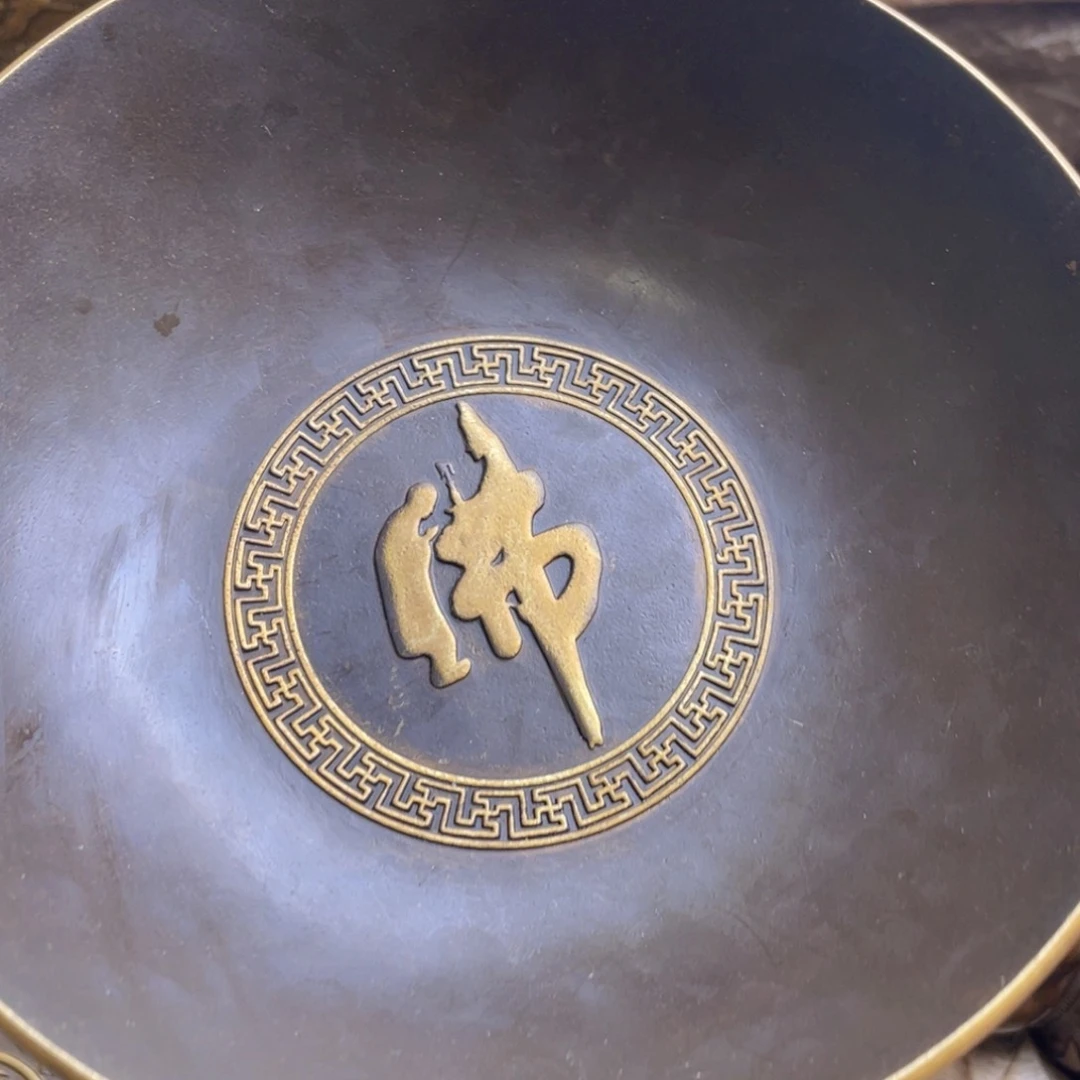 原矿风磨铜佛音碗