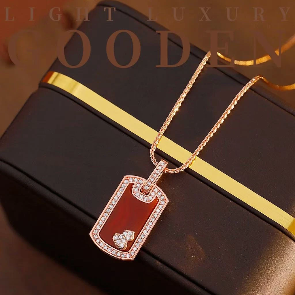 铜合金项链 Gooden岛家【鸿运无事】高级感国风新中式过年吊坠项链