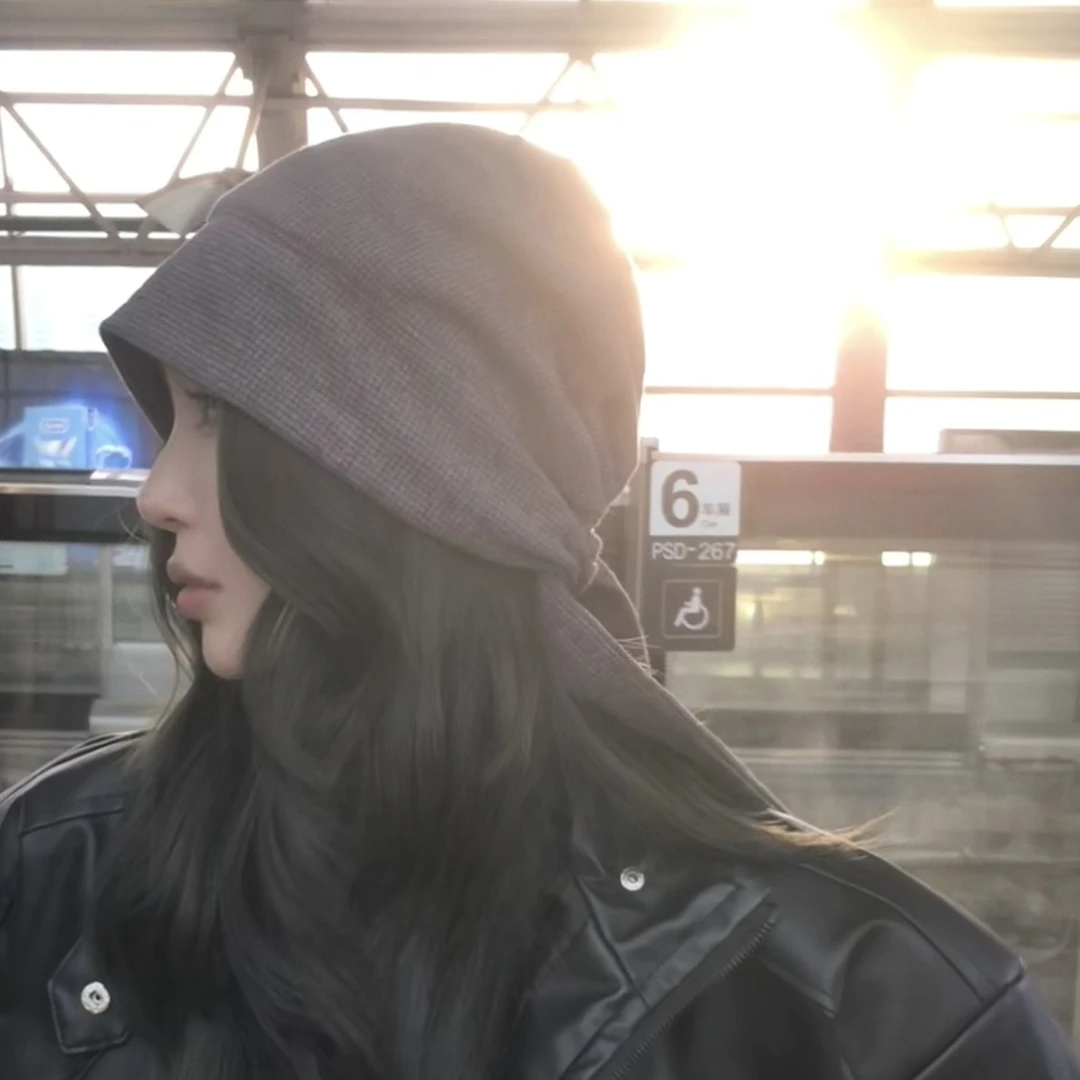 猫仔kitten】街头复古蝴蝶结绑带头巾嘻哈包头帽个性气质帽子女