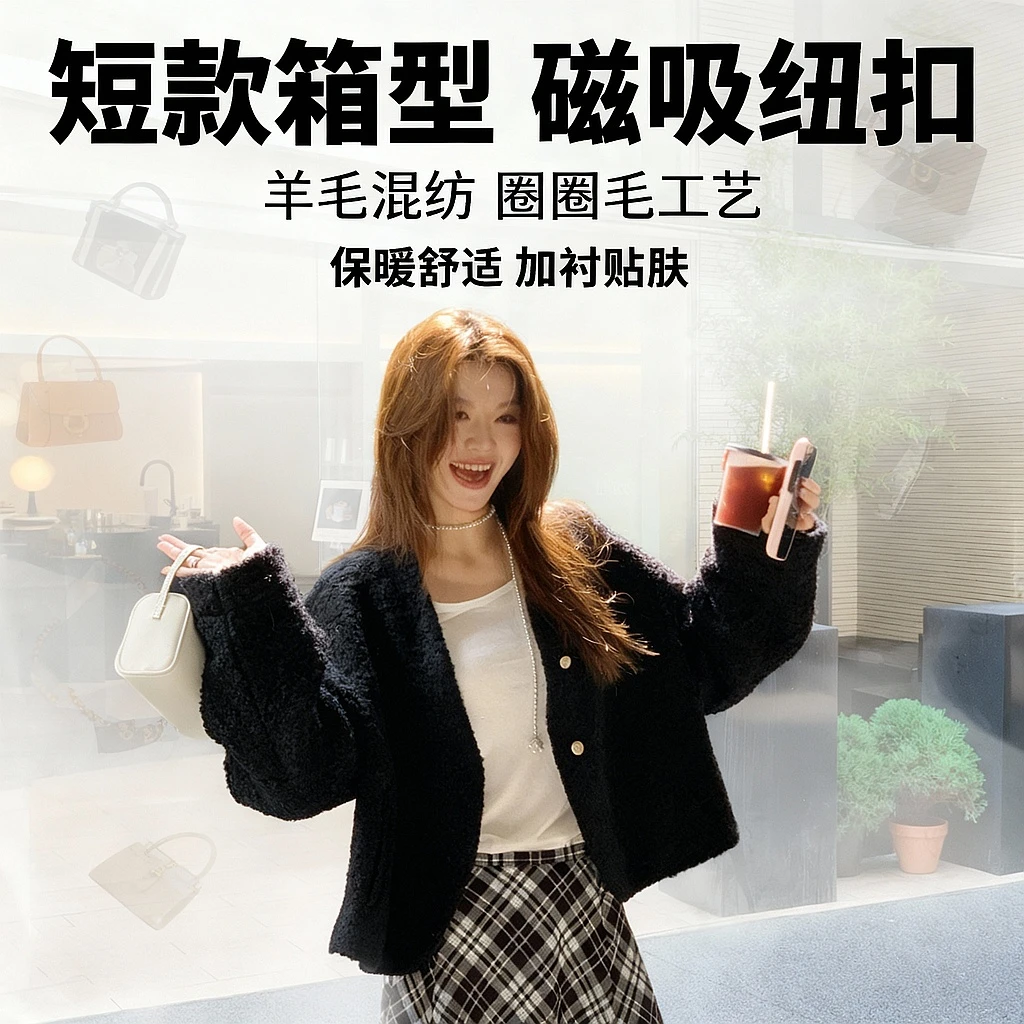 【重工雕花】RARE ZZ重磅重工高品质羊毛专属圈圈毛工艺外套