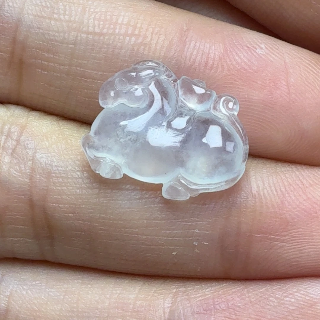 颈饰未镶嵌翡翠高冰唐马