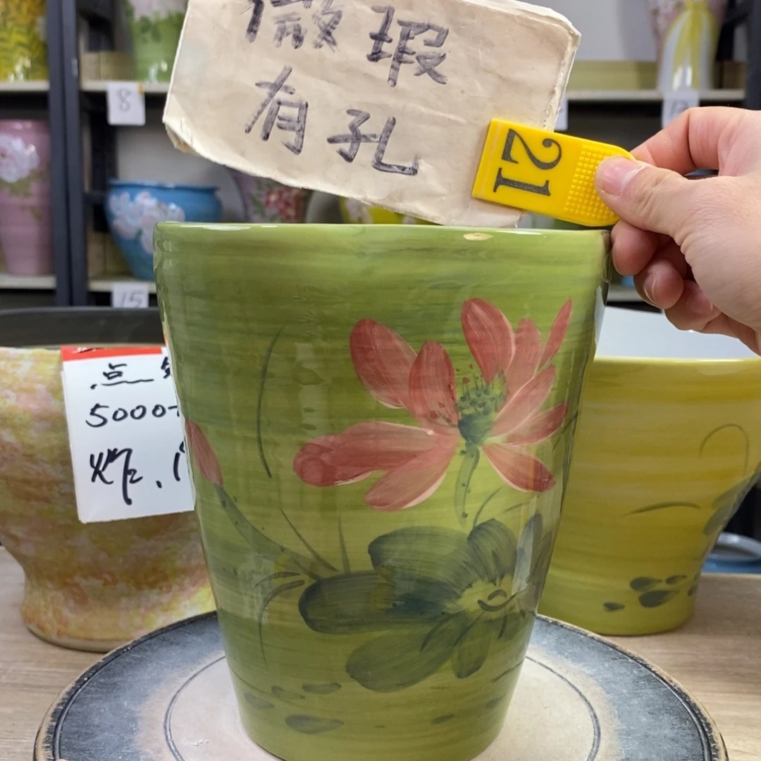 景德镇手工手绘陶瓷花盆