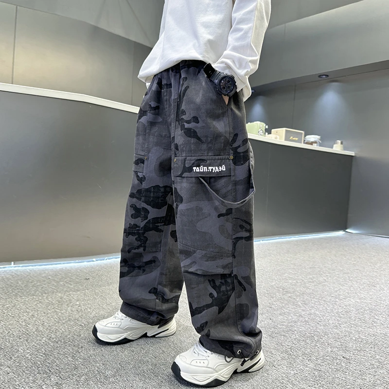 儿童装男童裤子春秋款2025新款中大童长裤秋装工装秋季酷帅男孩潮