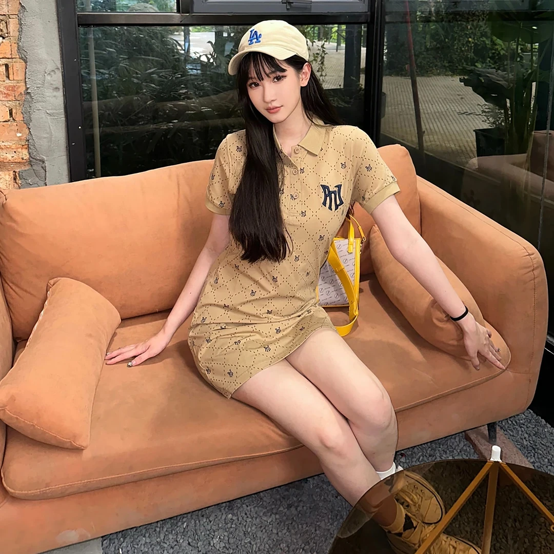 PNJ夏季女款气质显瘦针织提花复古连衣裙PK3F2034