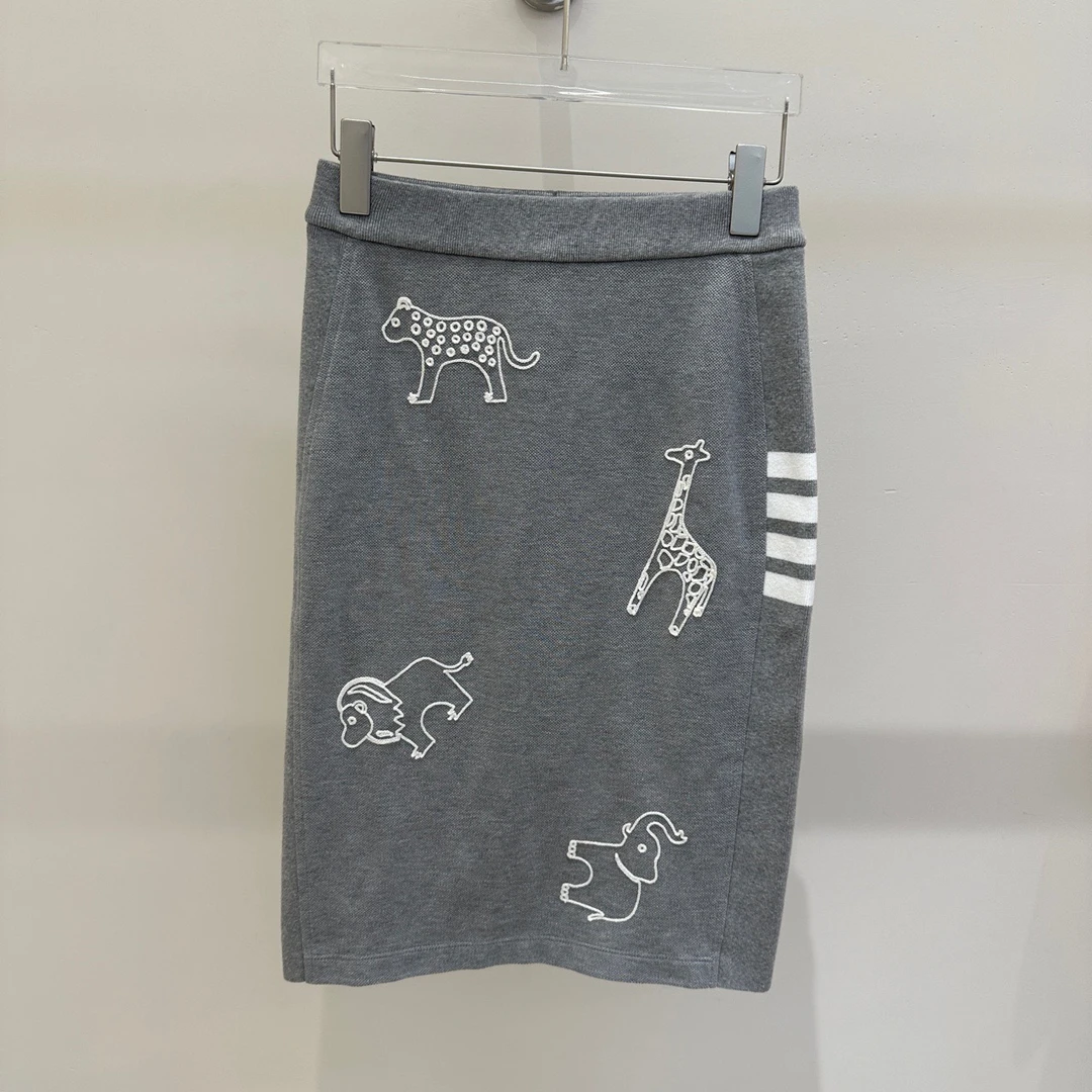 99新 THOMBROWNE S级 TB1191 动物园四条纹半裙 36码 原价6800