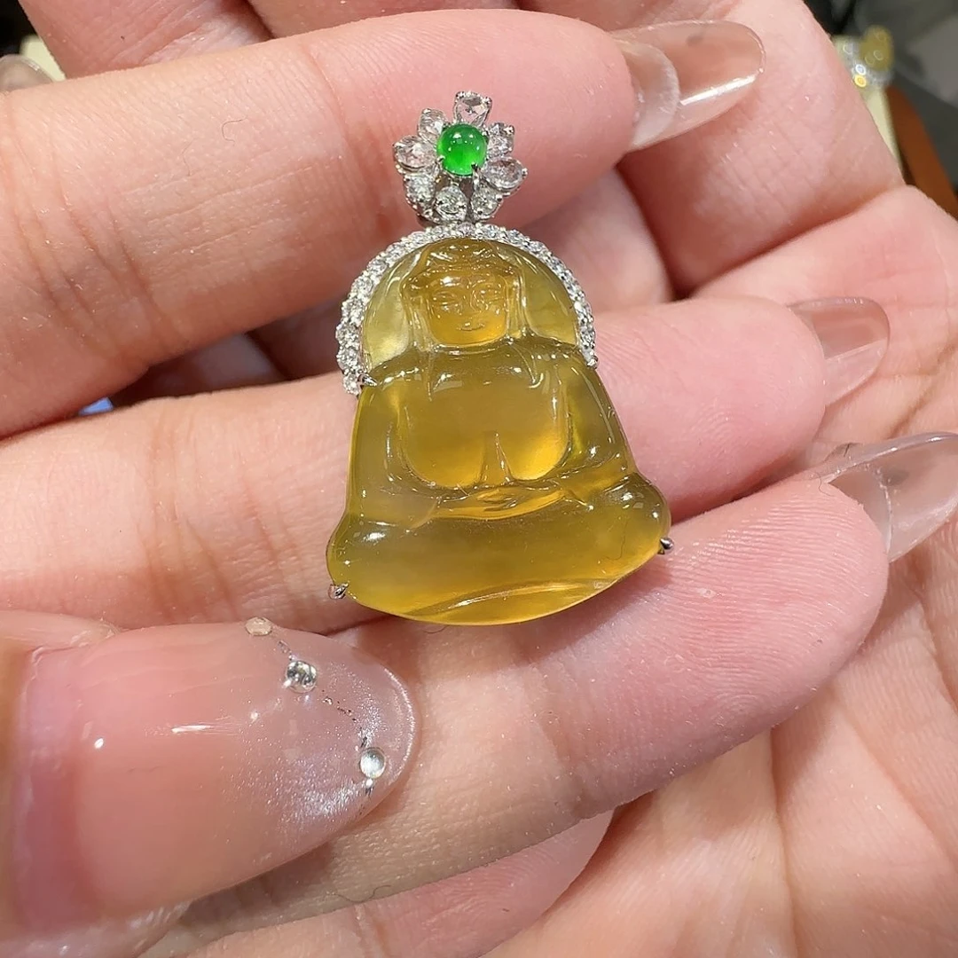 【闪购商品】颈饰18K金镶嵌翡翠