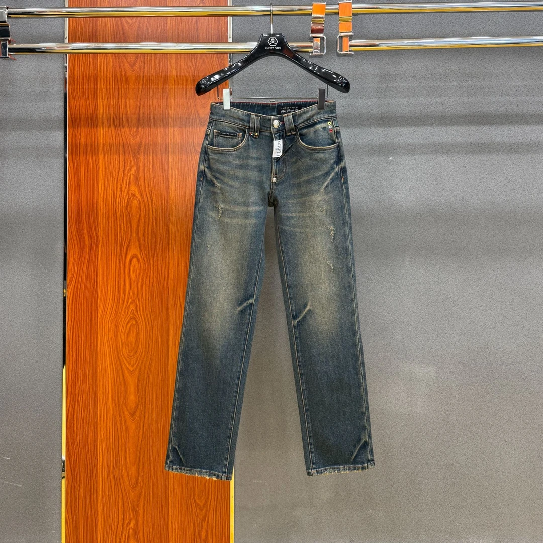 PLIPHPP PLEPN正品PP 秋冬新款高级色男士修身弹力高端直筒牛仔裤