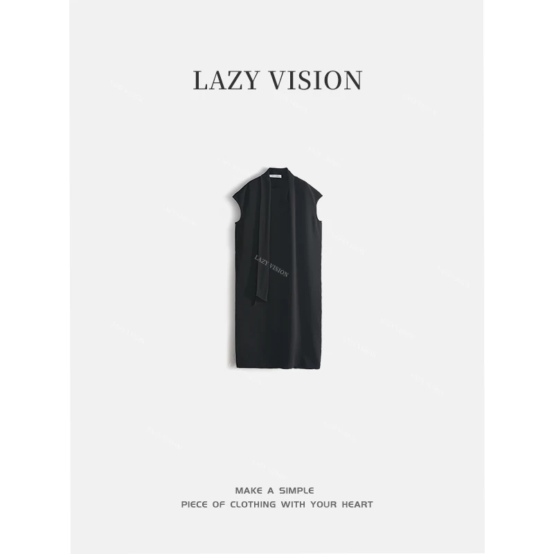 LAZYVISION+【飘带】醋酸女士连衣裙ZMD-24117@