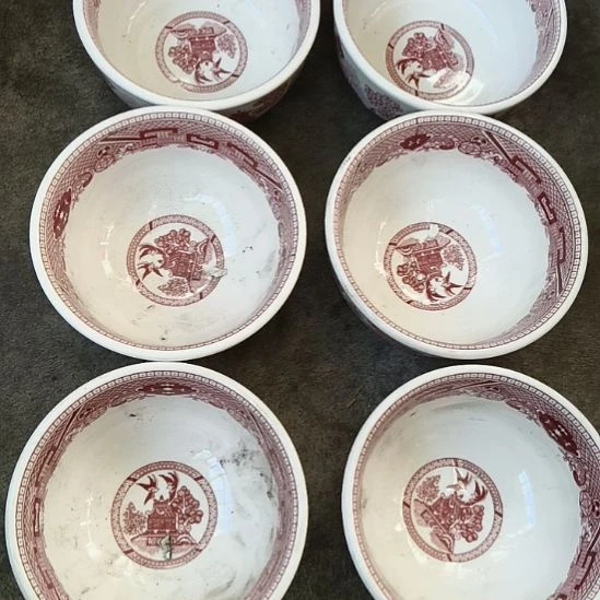 古***泥瓷陶瓷盘子口尽11里米六个