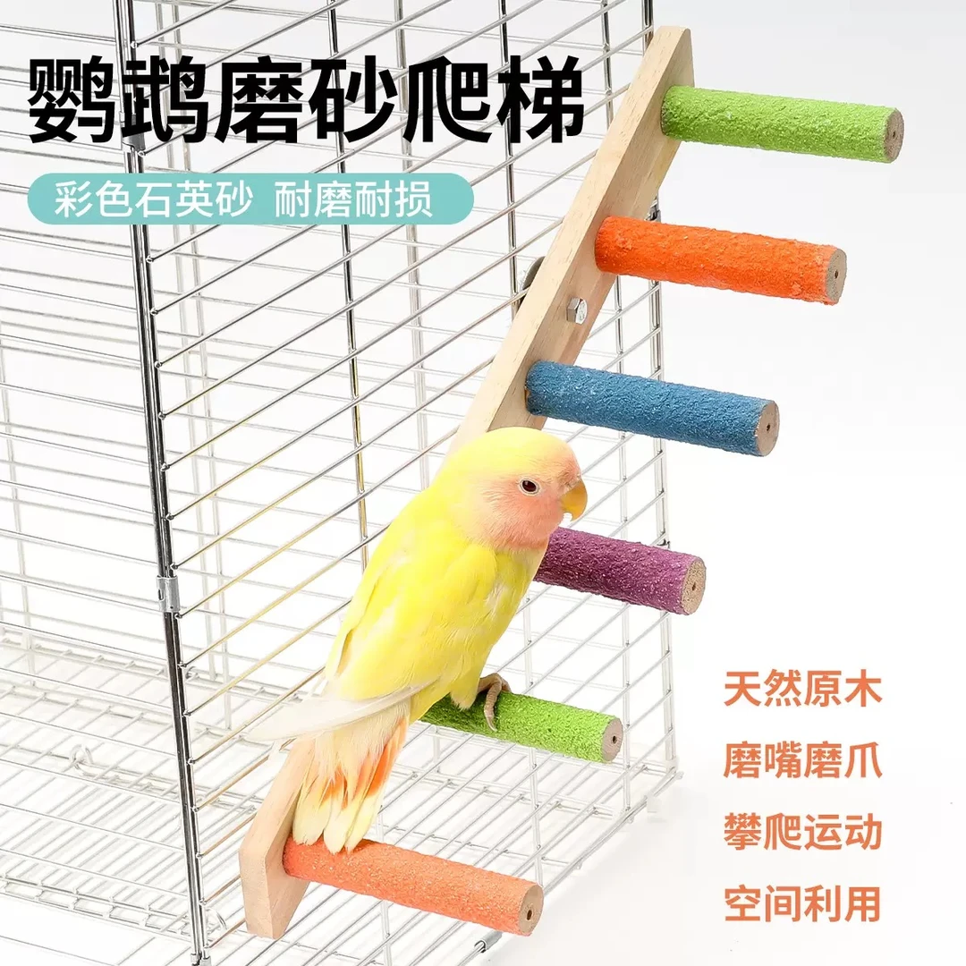 鹦鹉站杆鸟爬梯站架站台虎皮玄凤鹦鹉磨嘴磨爪棒鹦鹉专用玩具
