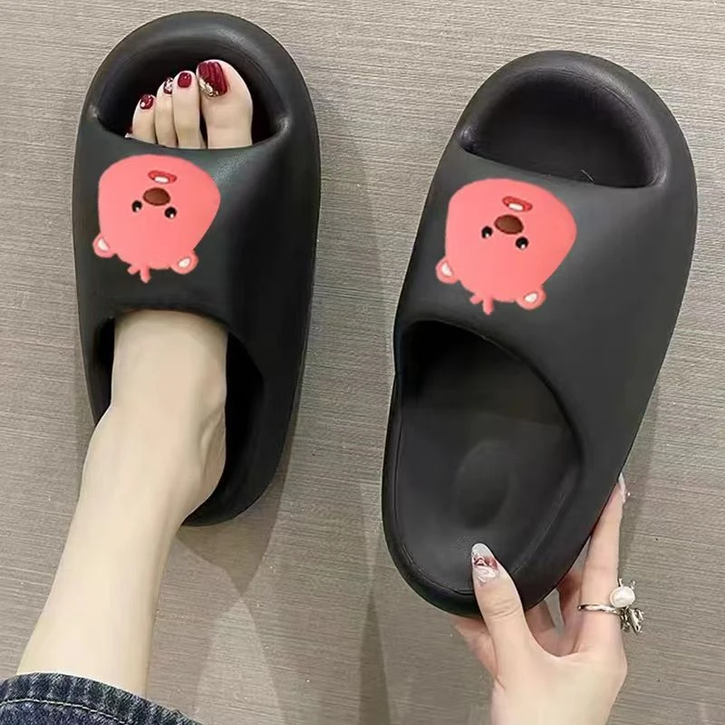 爆款2025踩屎感菱格哈士奇拖鞋女夏季软底凉拖鞋防臭可爱居家凉拖