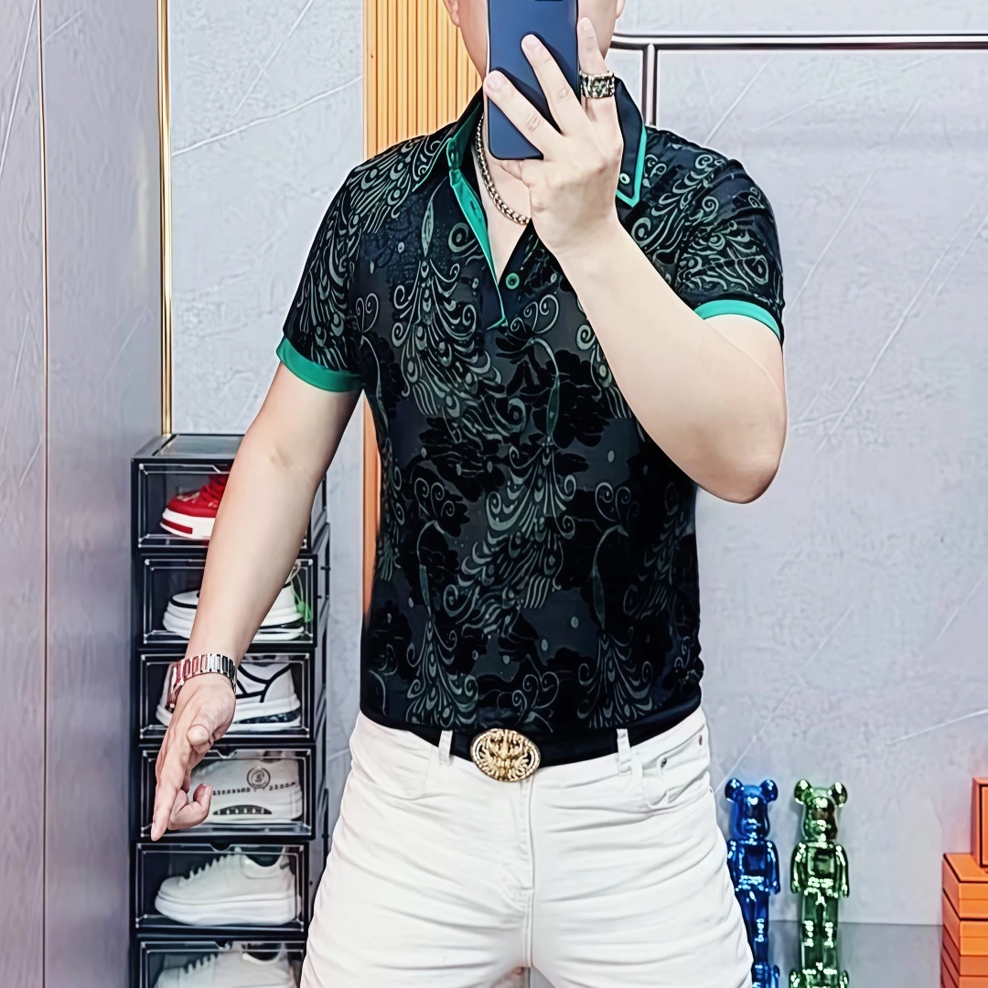 阿伟家男士夏季新款POLO衫青年韩版修身薄款翻领百搭潮流短袖潮