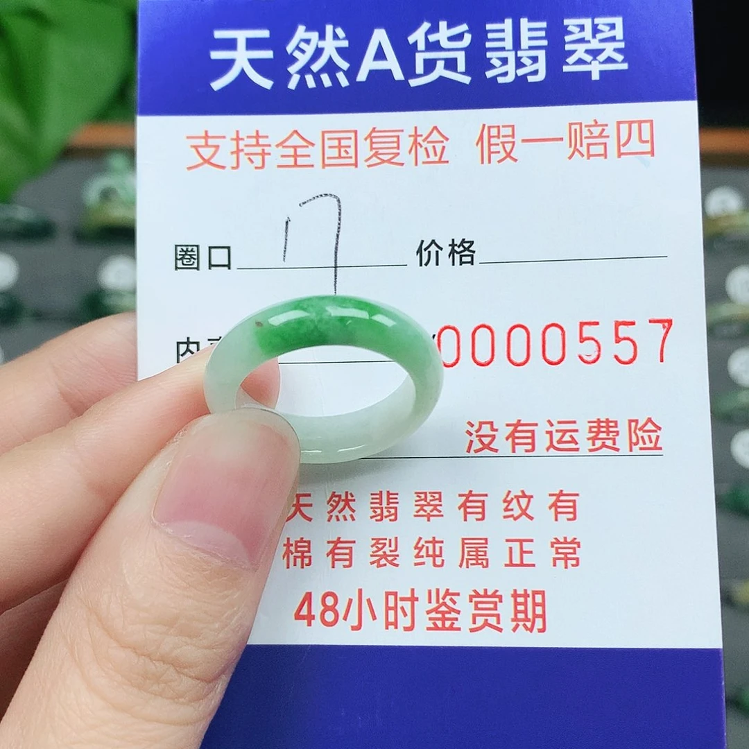 翡翠戒指未镶嵌17号