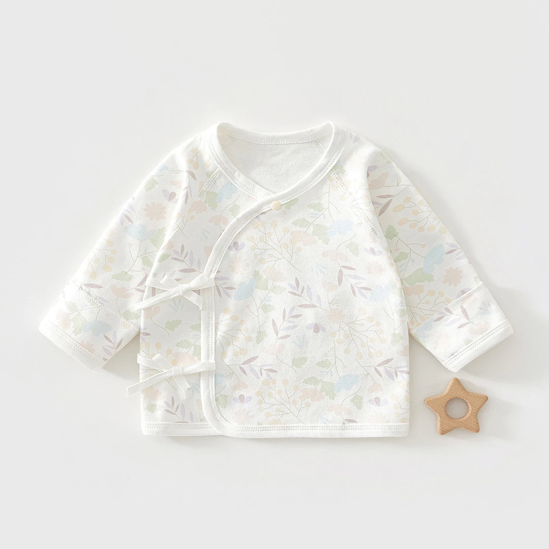 新生婴儿衣服52码宝宝a类纯棉无骨长袖半背衣0初生上衣和尚服春秋