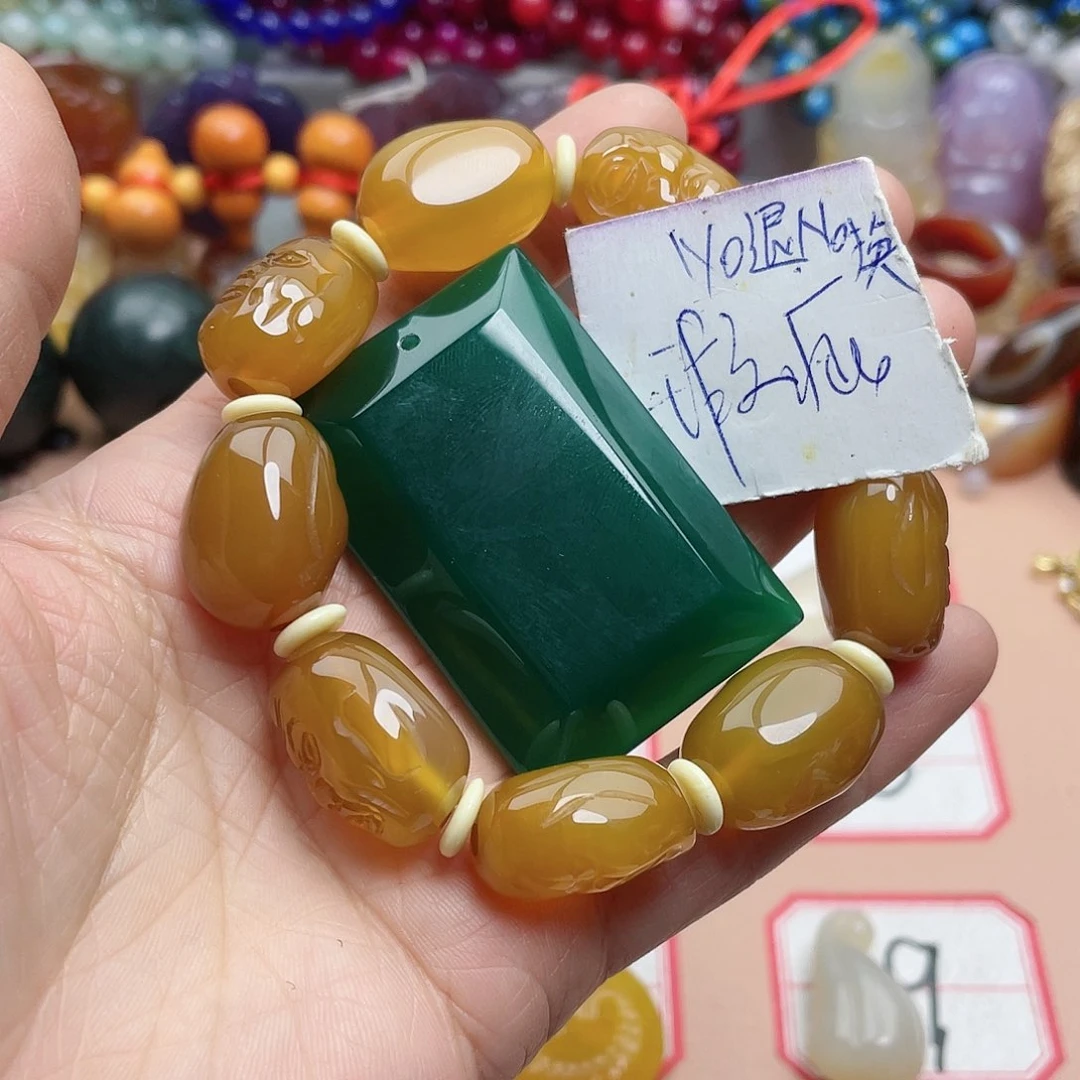 玛瑙/玉髓颈饰合金木*啊