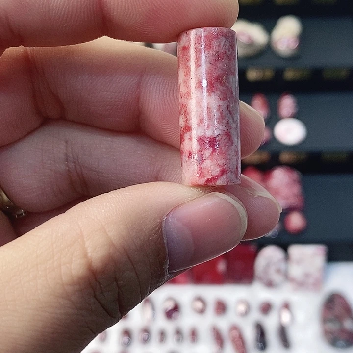 天然辰砂天然朱砂桶珠3