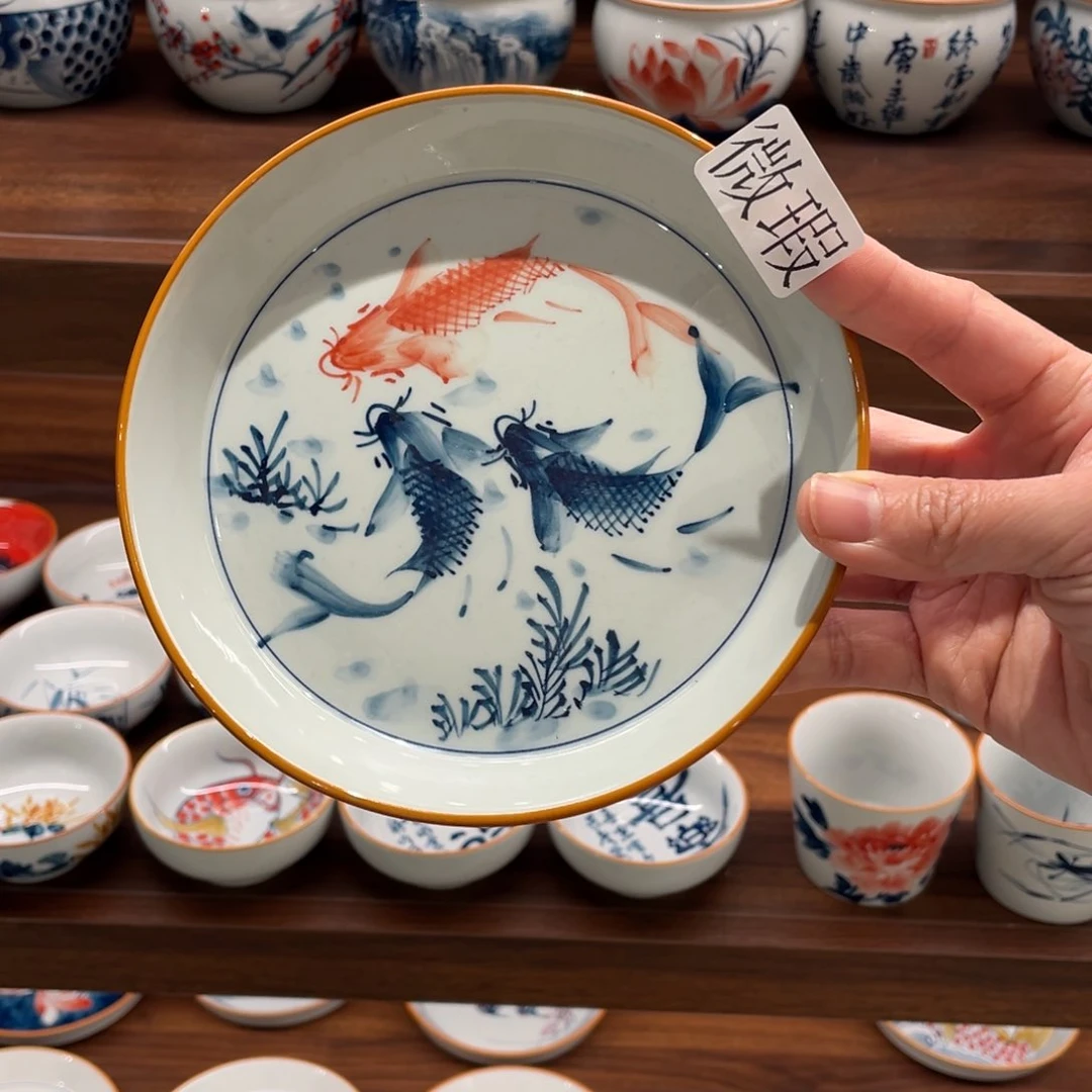 有瑕釉下彩纯手绘