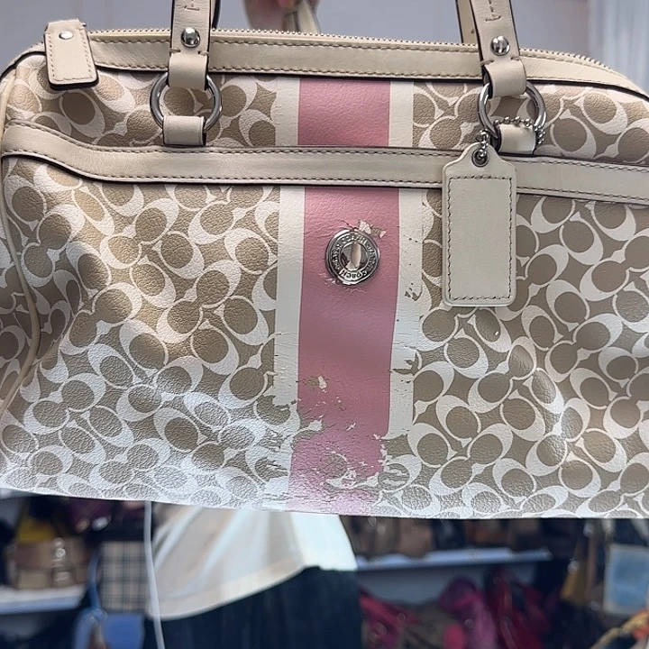 蚕丝PVC波士顿单肩包