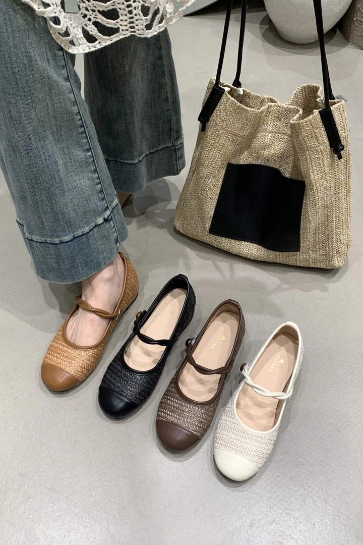 法式仙女风内增高编织玛丽珍鞋女厚底单鞋