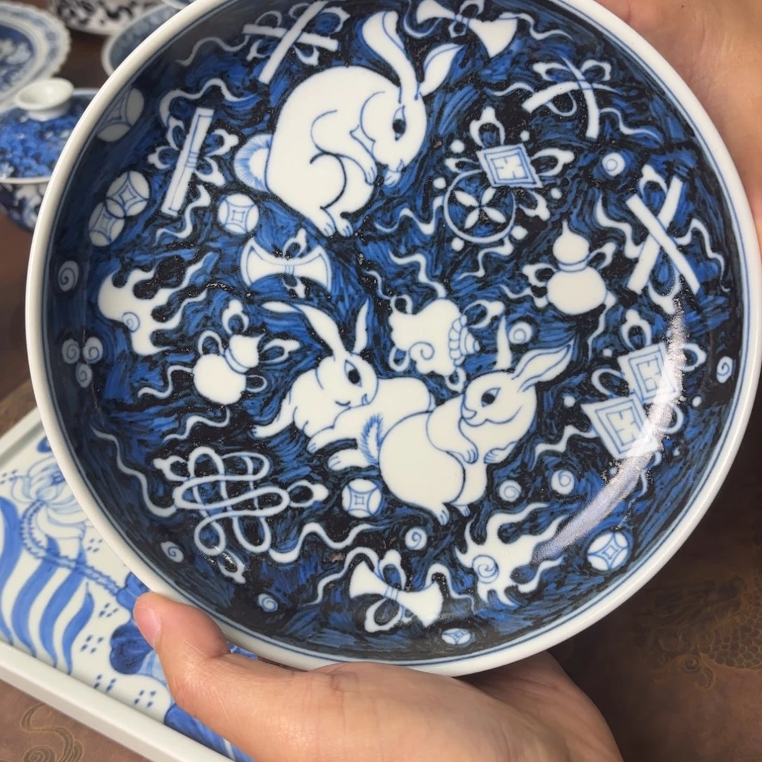 摆件陶景德镇手绘茶器