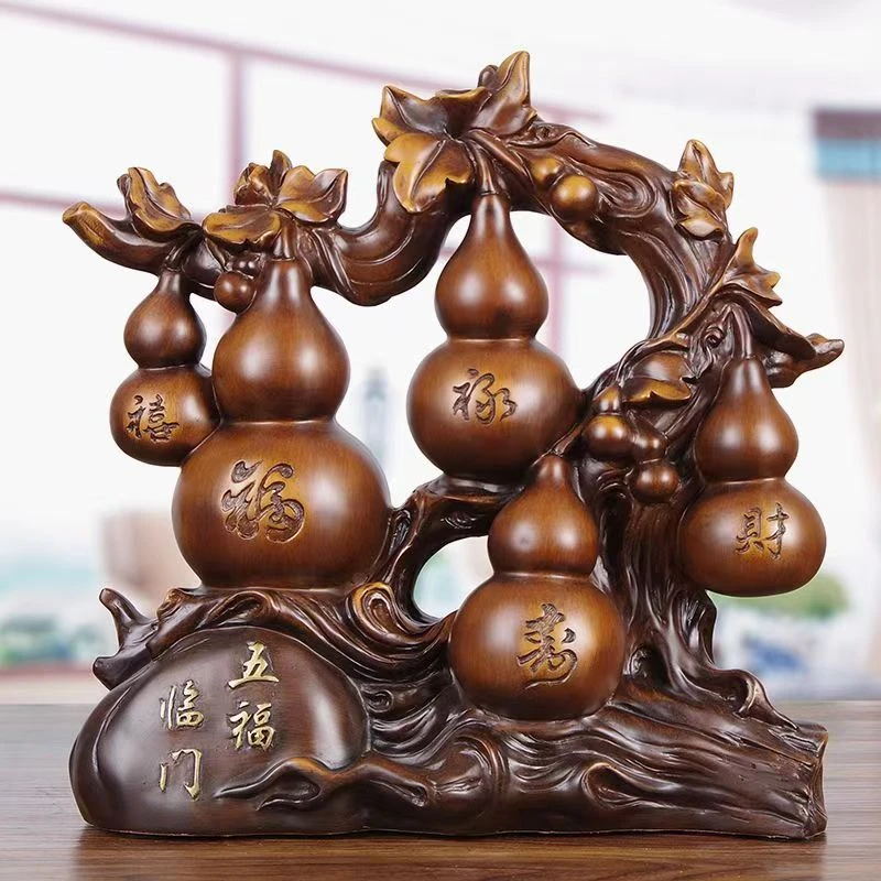 五福临门葫芦摆件招财家居饰品新房客厅玄关酒柜乔迁新居礼品